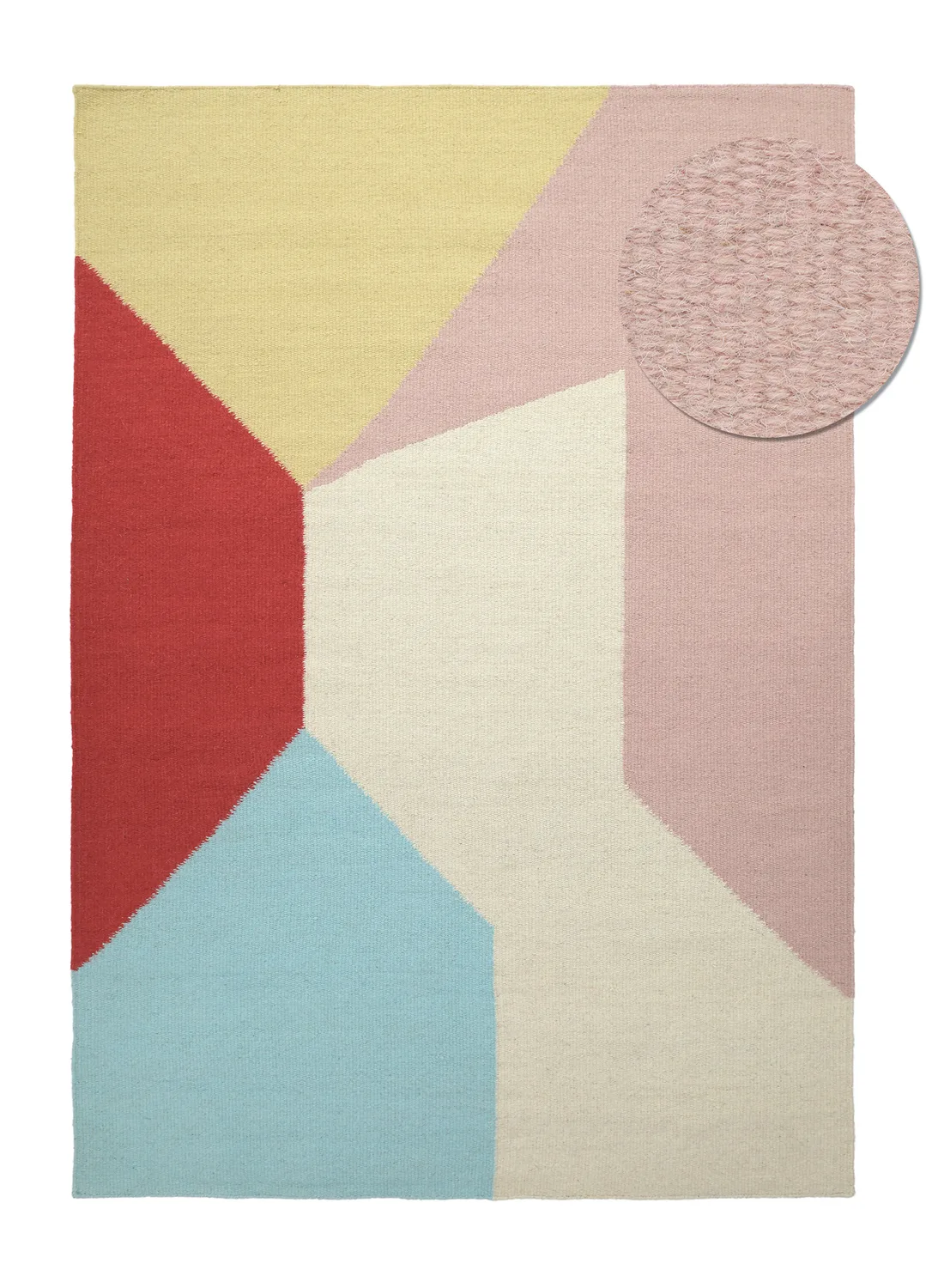 Ullteppe - Aveiro (rosa/multi) (Størrelse: 160 x 230 cm)