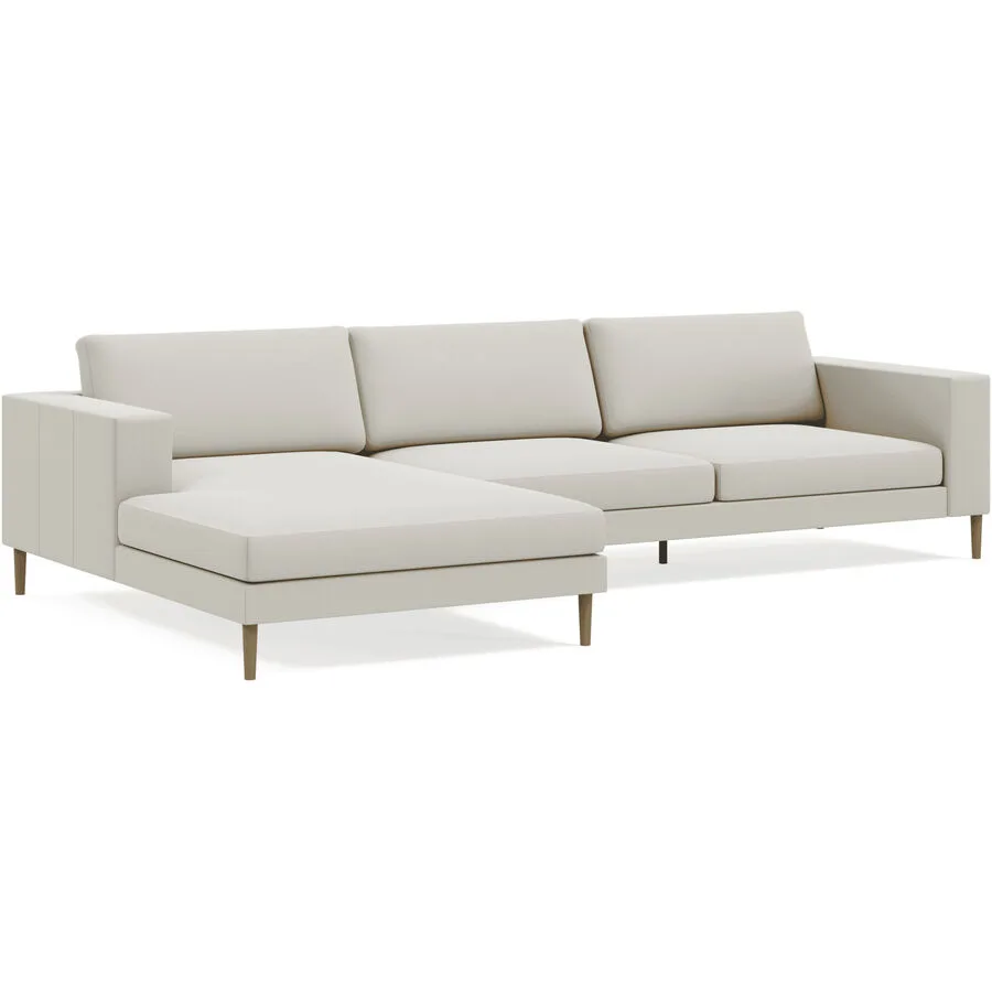 Ecksofa Domino Beige Stoff 310 cm 181 cm - Möbel Konfigurator: Traummöbel individuell zusammenstellen