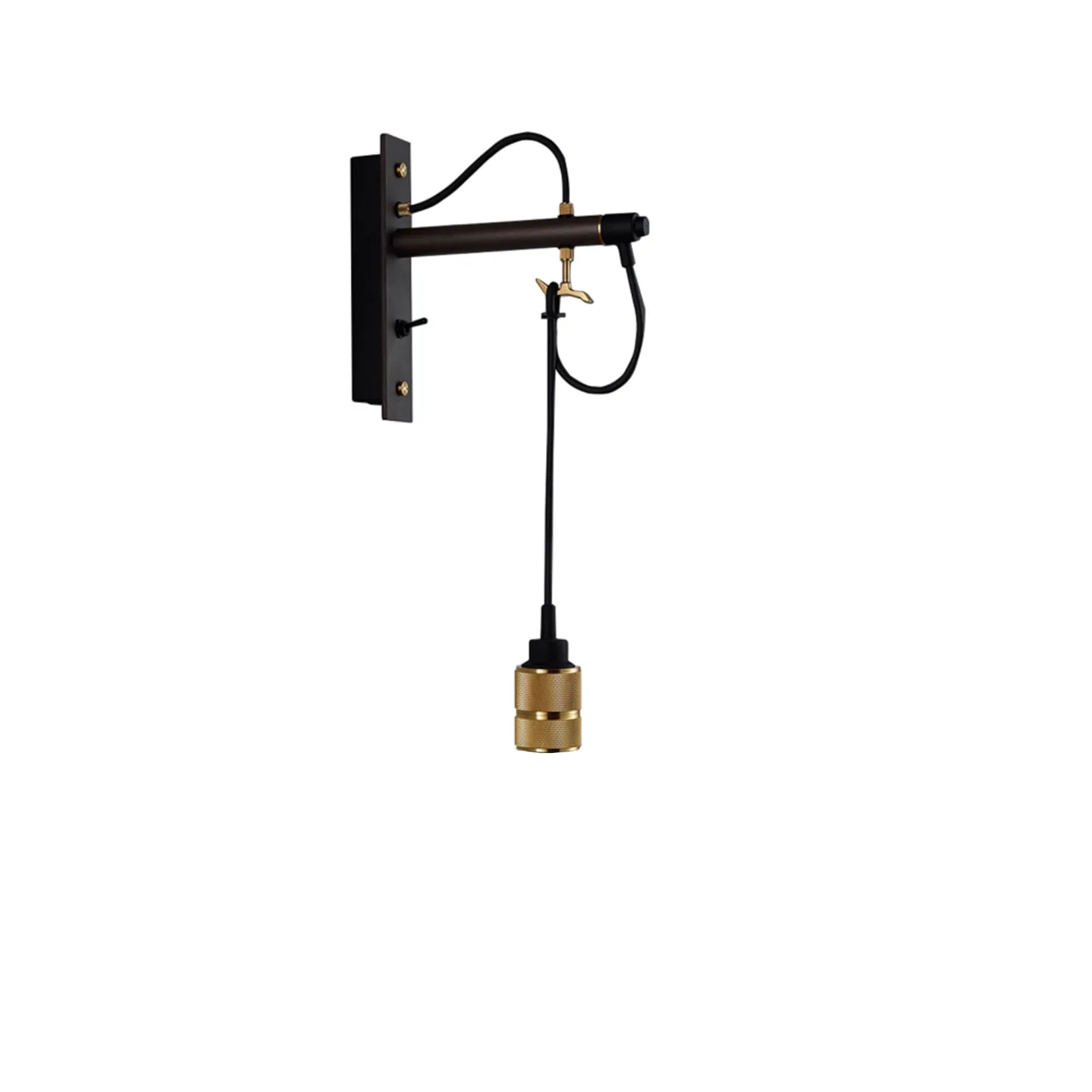 Buster + Punch - Hooked Wall Nude Graphite / Brass - Vägglampor - Massimo Buster Minale - Brons - Metall