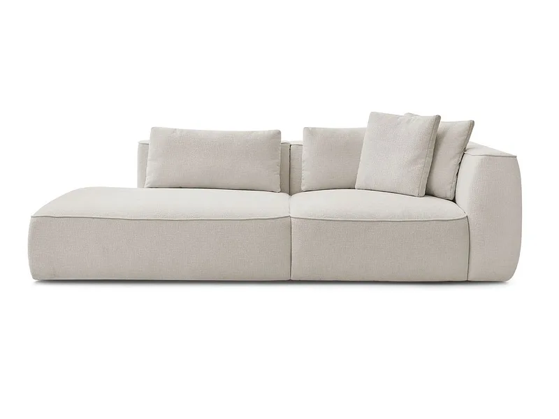 3er Sofa BOBOCHIC LEOPOLD Stoff mit Textur beige