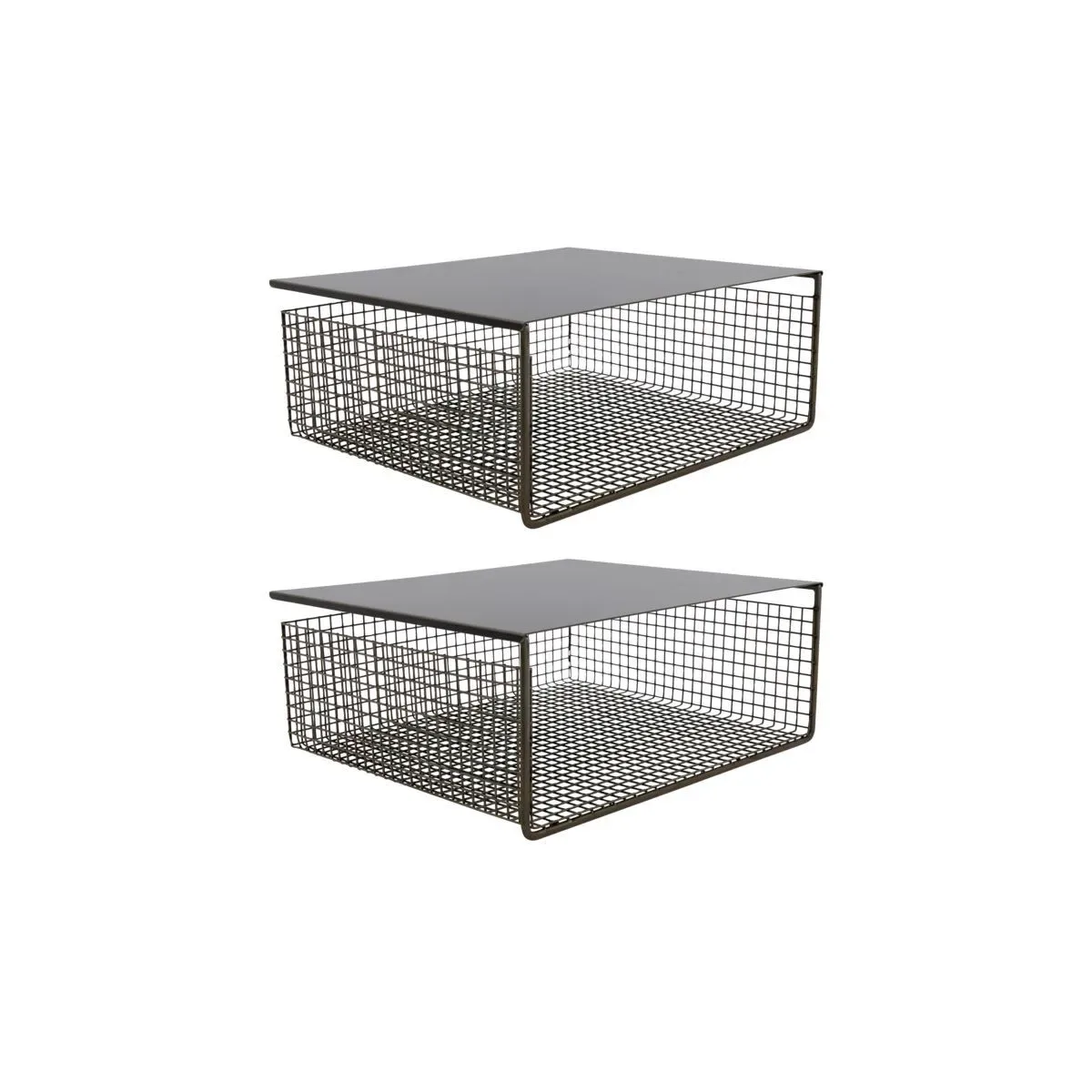 House Doctor Fari Metallkorb 30x35 cm 2er-Pack Schwarz