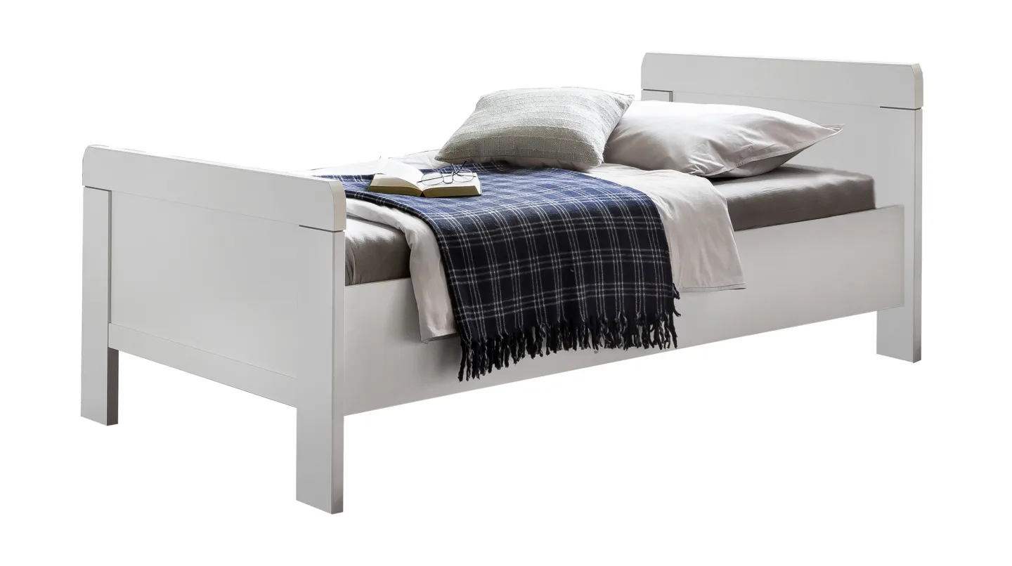 Futonbett Einzelbett 100 x 200 cm weiß - NADJA