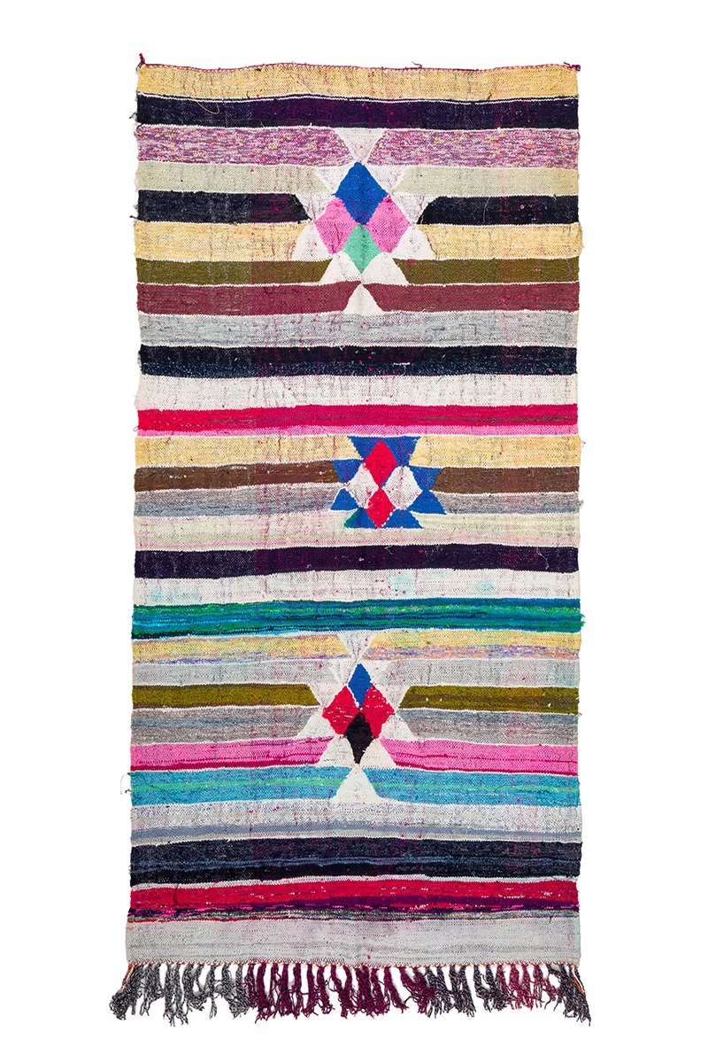 Marokkansk Boucherouite-teppe 145 x 295 cm (Størrelse: 145 x 295 cm)