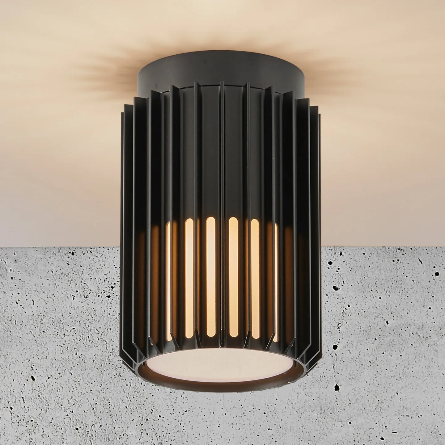 Aludra udendørs loftlampe Seaside Black - Nordlux - Terrasse - Design - Aluminium - Rund