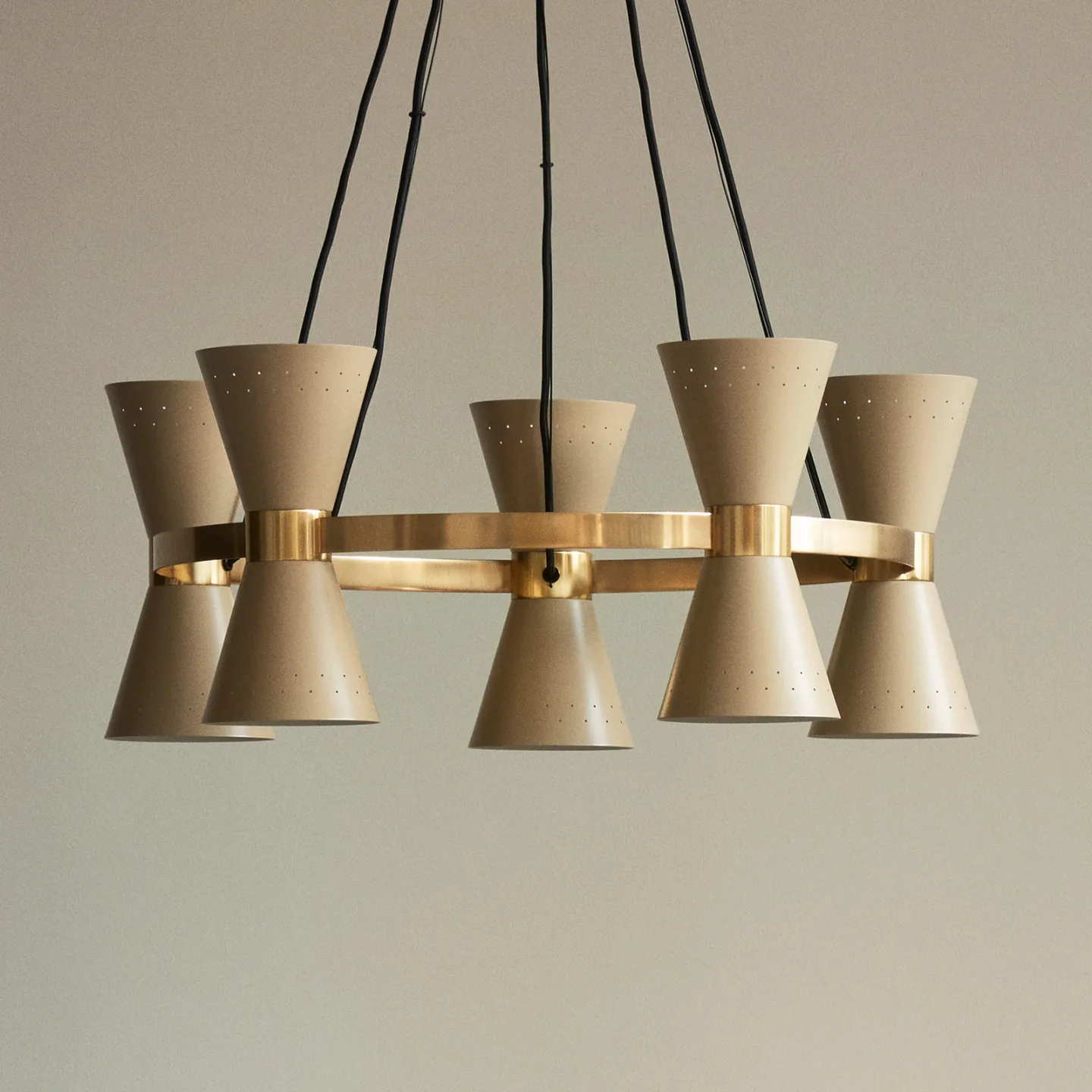 Collector 5 Pendelleuchte Crème - Audo Copenhagen - Wohnzimmer - Design - Metall - Mehrflammig