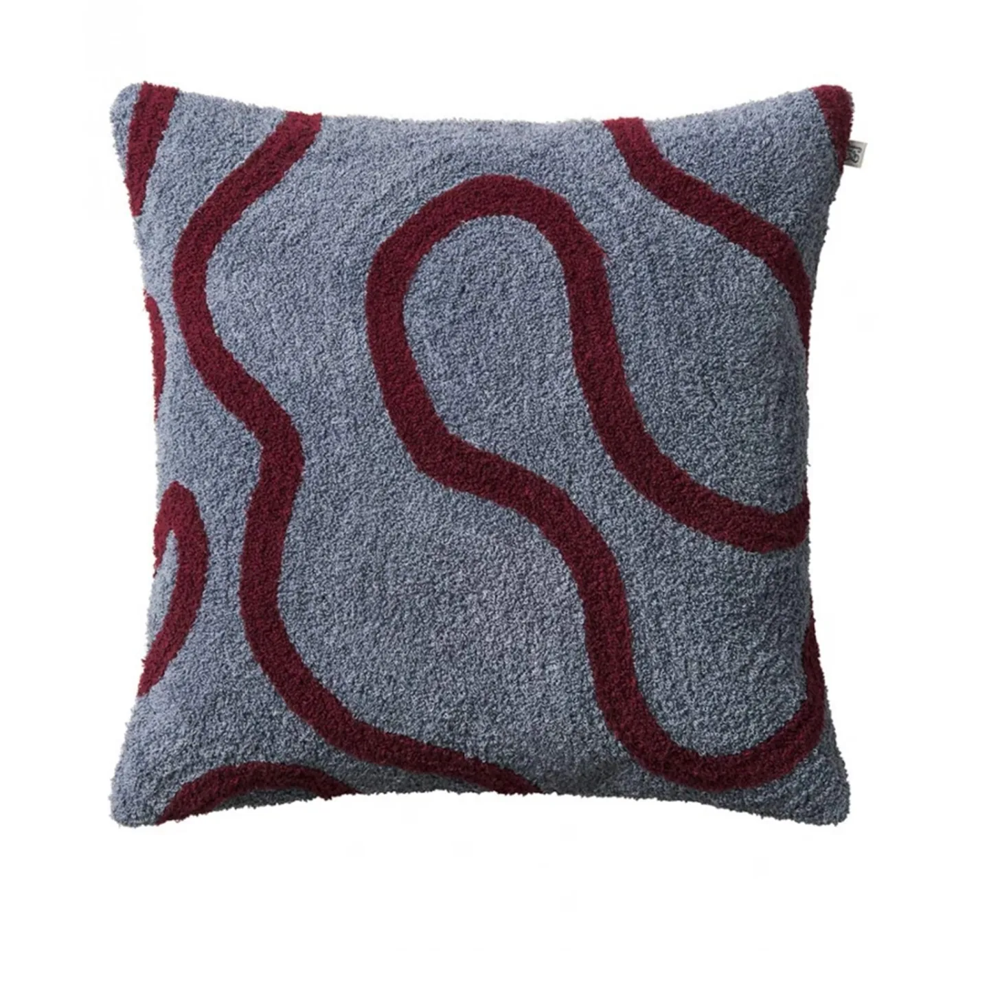 Chhatwal & Jonsson - Swati Cushion Cover Dusty Blue/Ruby 50 x 50 cm - Prydnadskuddar och kuddfodral - Stig Jonsson - Flerfärgad - Bomull/Textilmaterial
