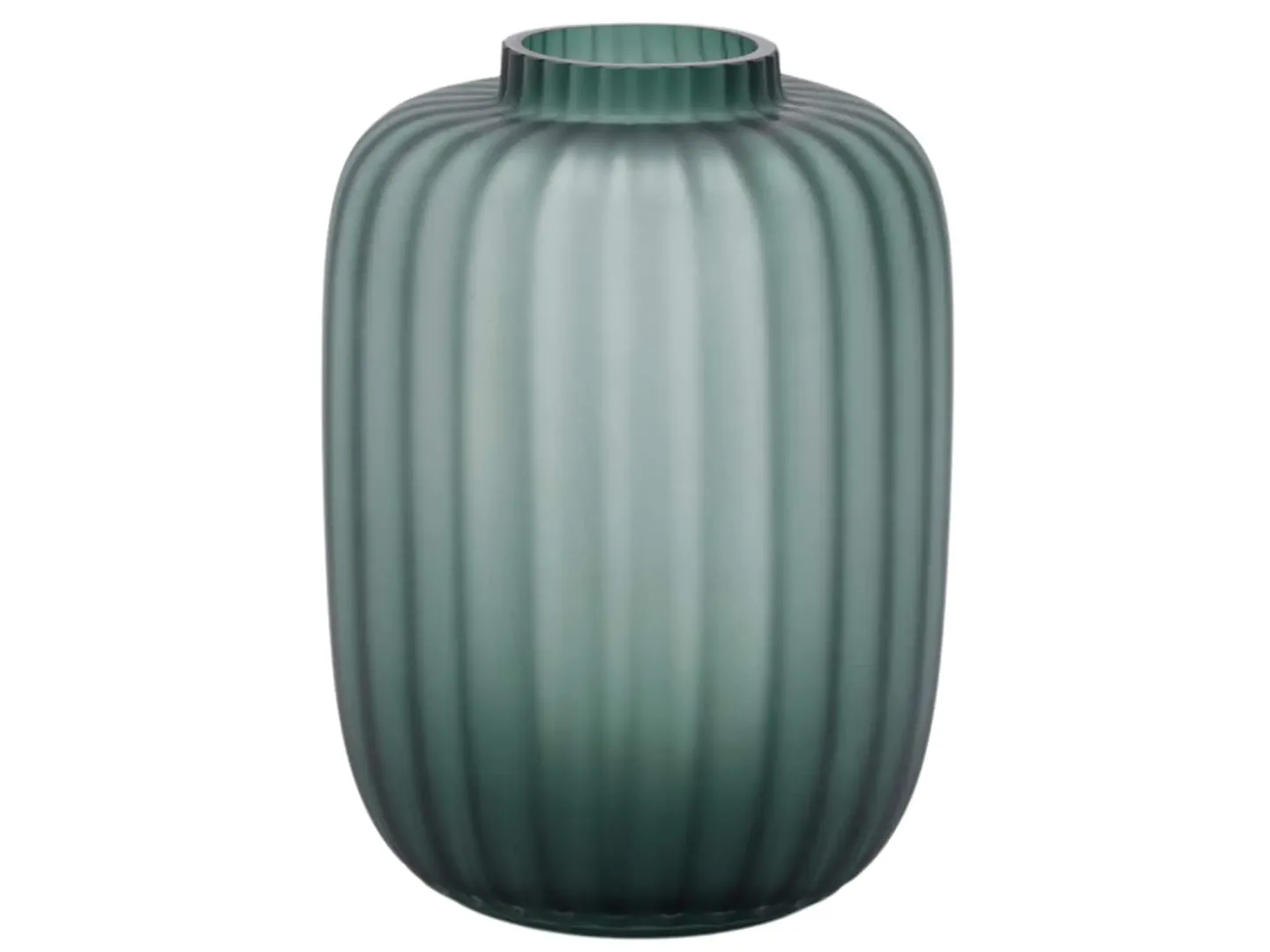 Edg Vase Glas Grün Matt H: 20 cm | Schubiger Möbel