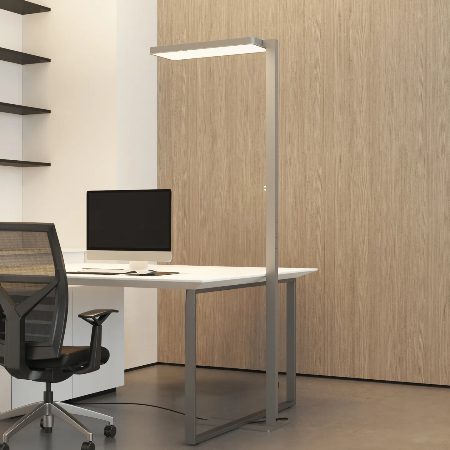 Timon LED Stehleuchte Silber - Arcchio - Arbeitszimmer / Büro - Modern - Aluminium - Einflammig