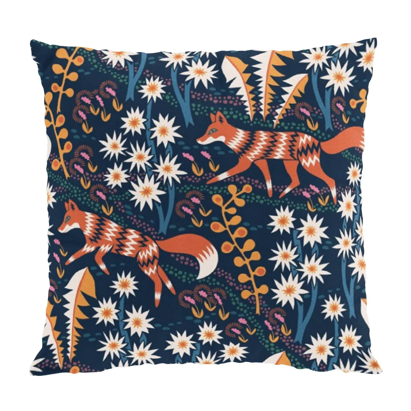 Arvidssons Textil Stjärnspeja kuddfodral 47x47 cm Mörkblå