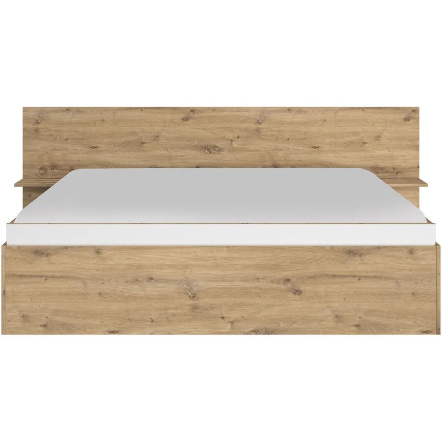 Bett Nelly eiche hell Holzwerkstoff 160 x 200 cm