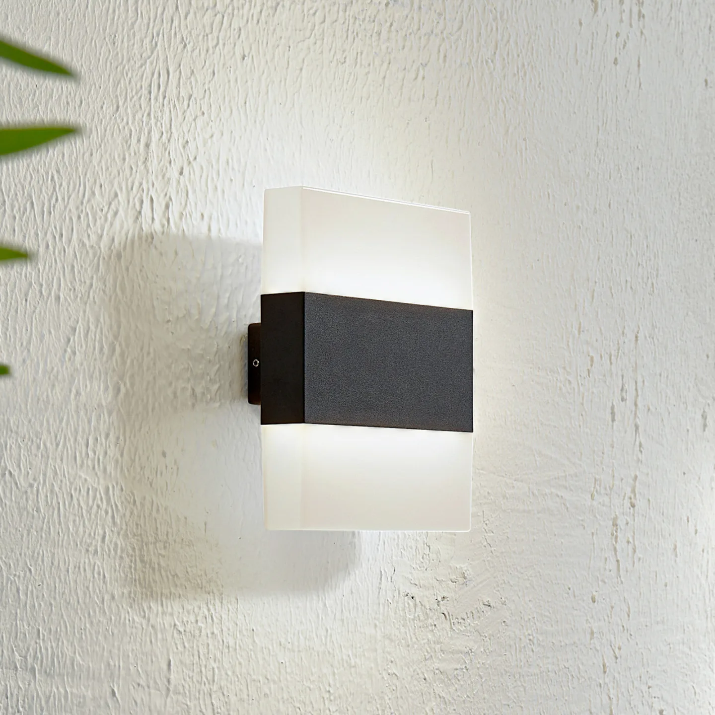 Branor LED Utendørs Vegglampe Hvit/Dark Grå - Lindby - Moderne - Aluminium - Med flere lyskilder