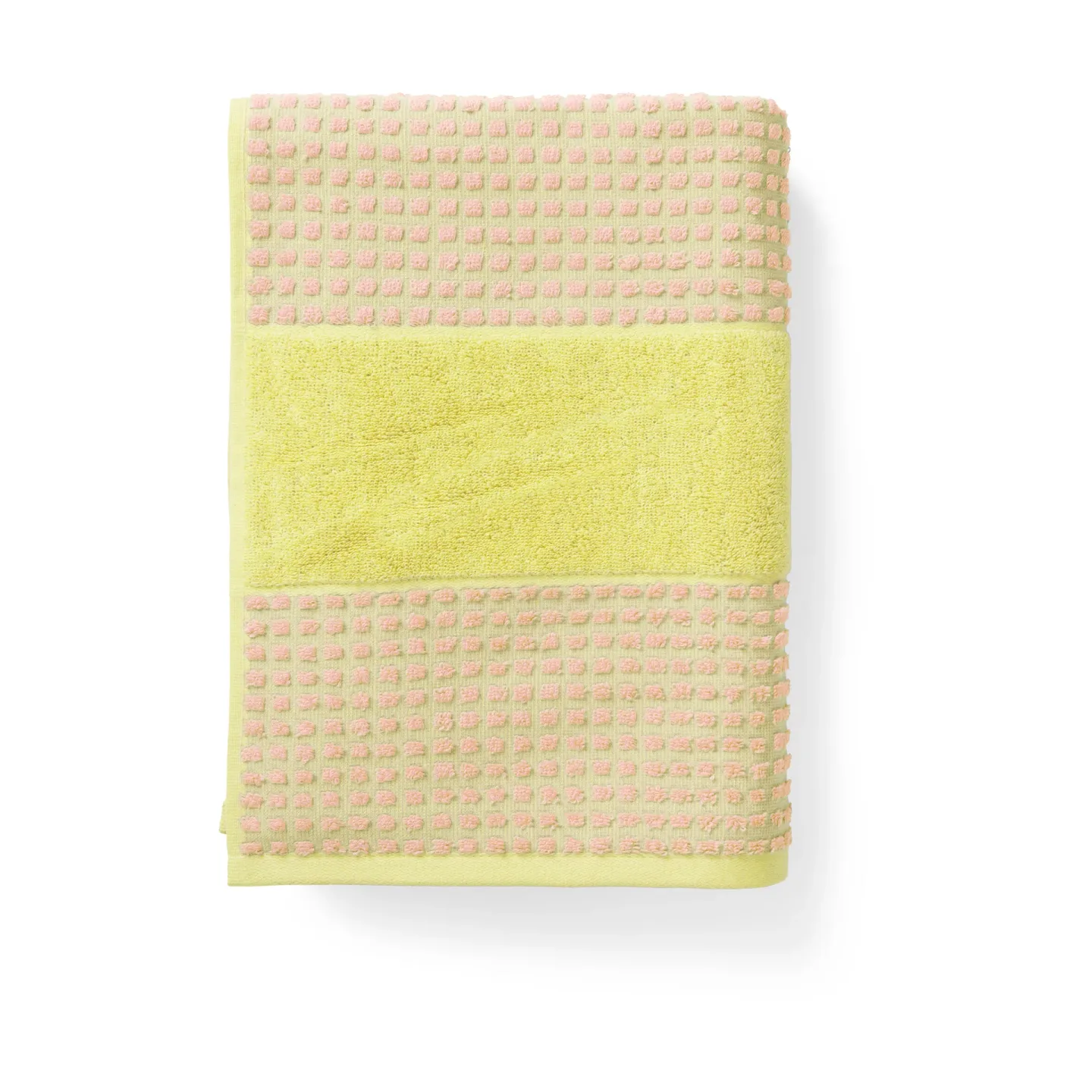 Juna Check handduk 50x100 cm Gul-rosa