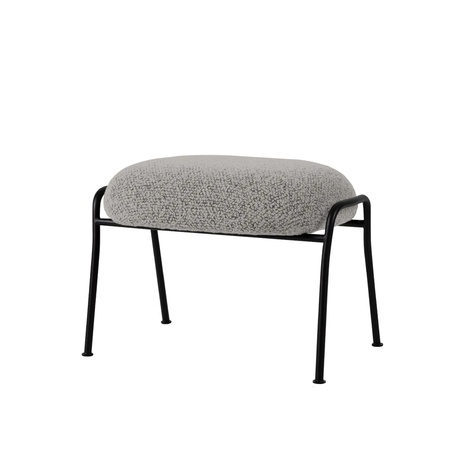 HEM - Hai Ottoman - Pebble - Fotpallar - Luca Nichetto - Grå - Metall/Syntetiskt/Skum/Plast/Ull