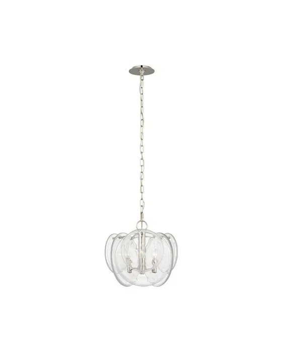 Loire Petite Chandelier Polished Nickel/Clear Glass