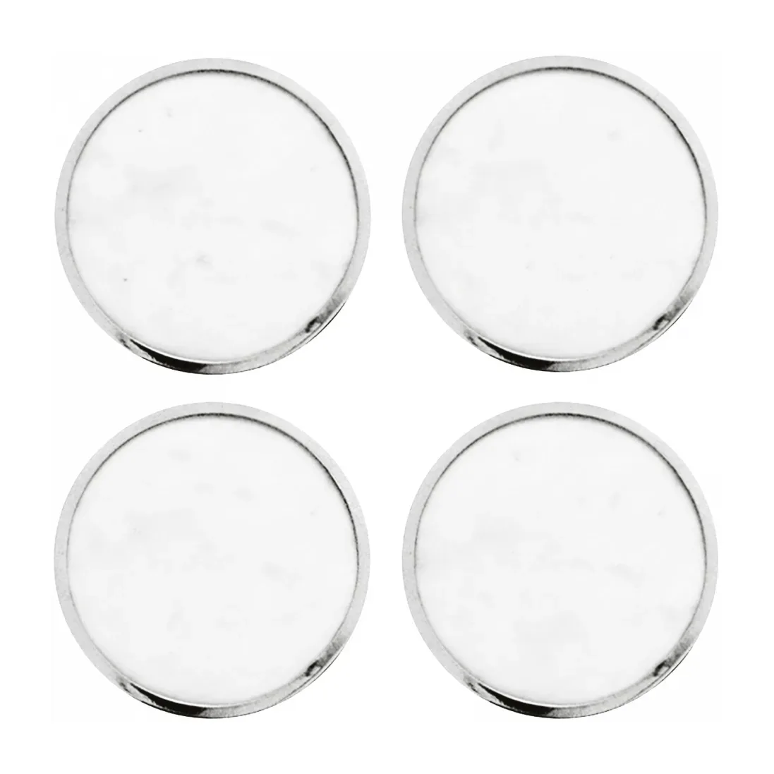 Hilke Collection Hilke Collection Glasuntersetzer 4er Pack Weißer Marmor-Messing vernickelt