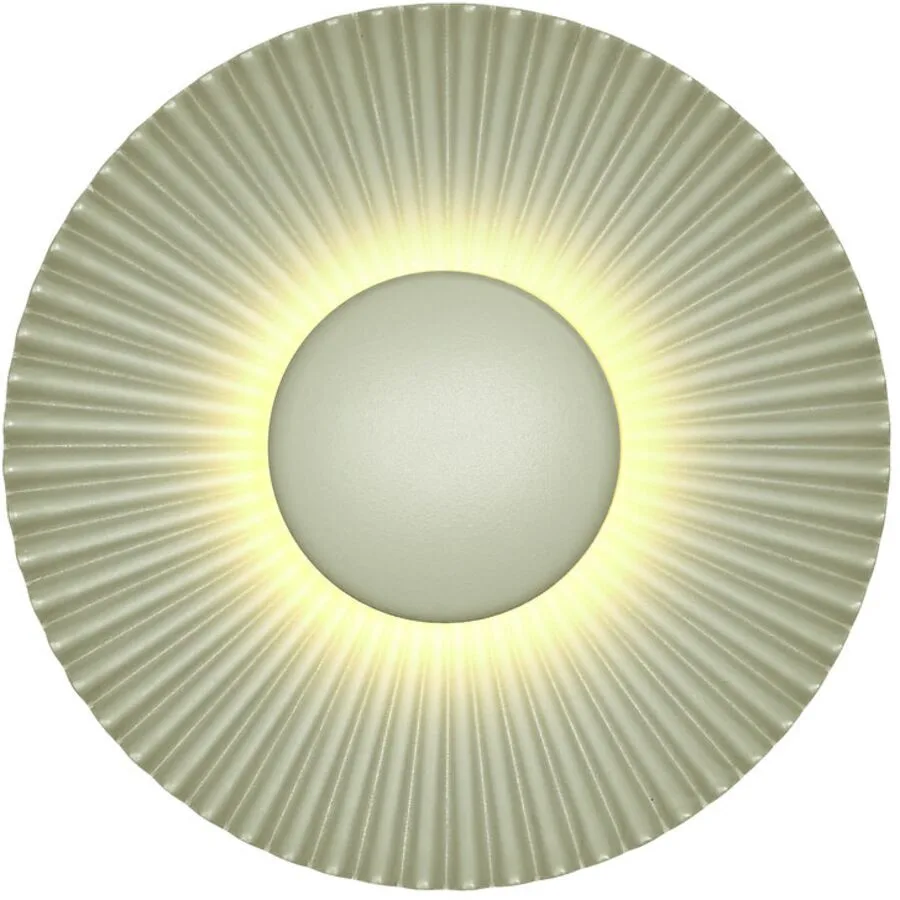 Wandlampe Shelly Beige Metall 16 cm - Farbe: sand - LED - Lichtfarbe: Extra warmweiss - LED Energiesparlampen