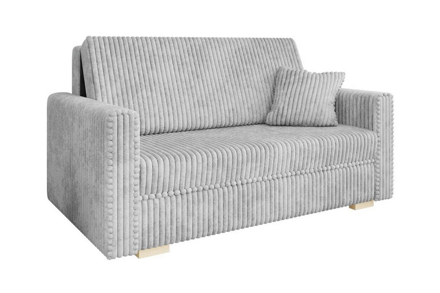 Denegal 2-sits liten bäddsoffa i Sammet - Grå