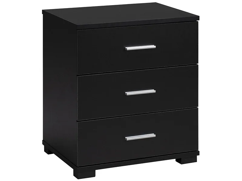 Nachttisch ELO 3 Schubladen 34x45x50cm schwarz dekor