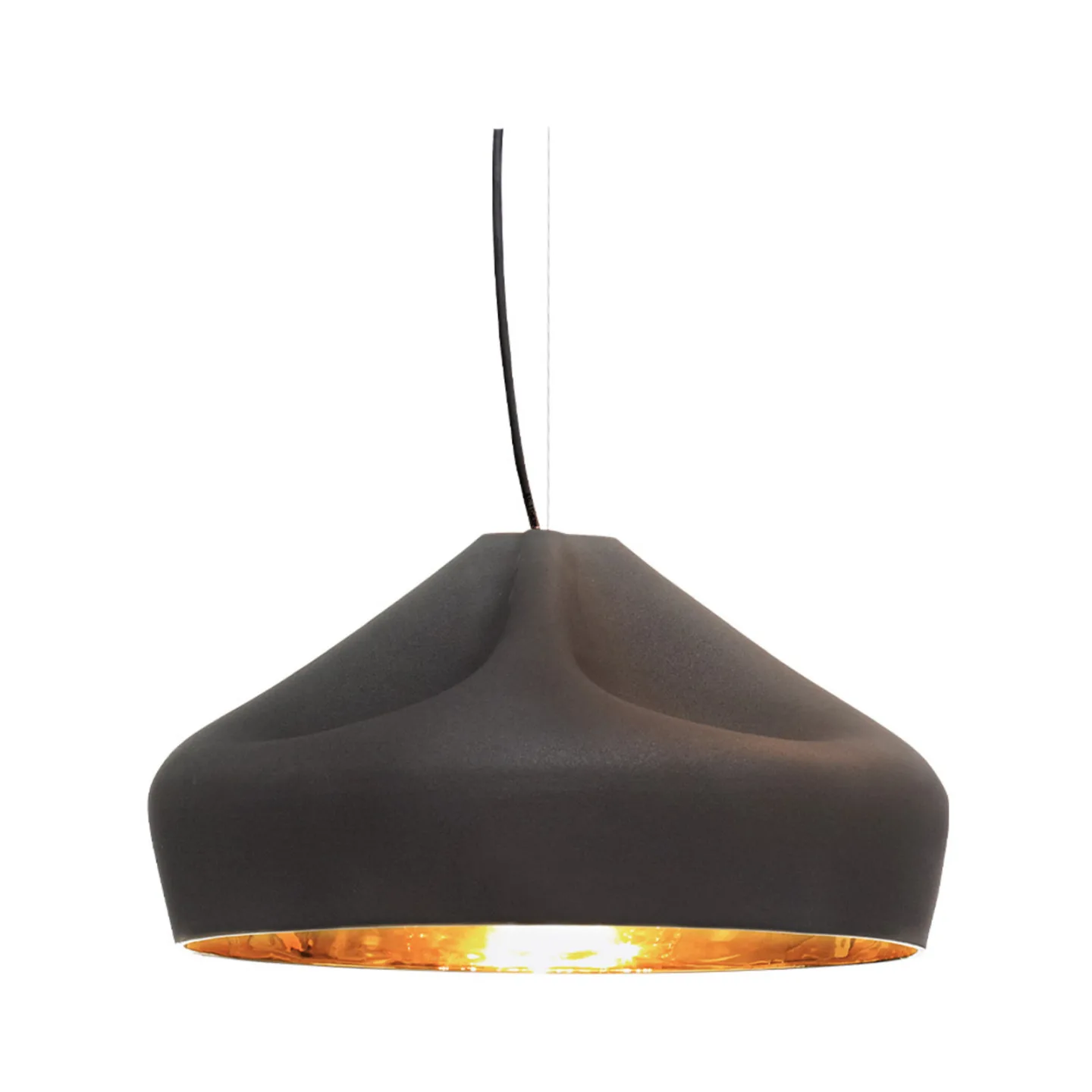 Pleat Box 47 LED Pendelleuchte Schwarz/Gold - Marset - Wohnzimmer - Keramik