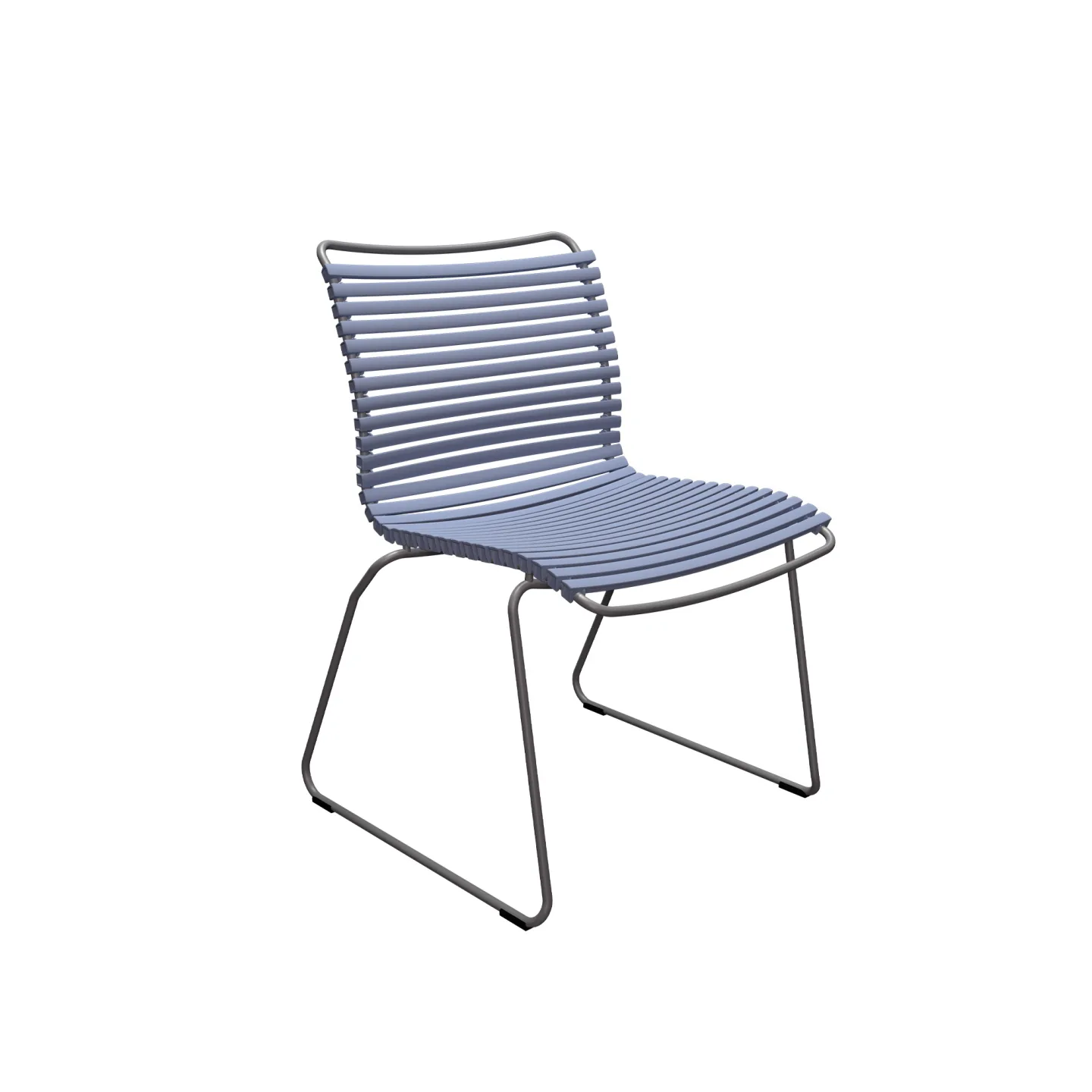 Houe - CLICK Dining Chair Without Armrest - Pigeon Blue - Matstolar utomhus - Henrik Pedersen - Blå - Metall/Plast
