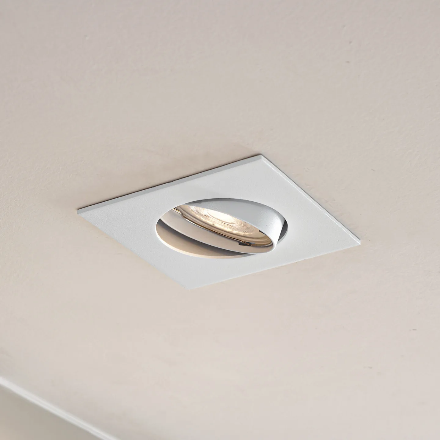 Fibur Einbauleuchte, weiß, 9 cm, GU10 - Prios - Wohnzimmer - Modern - Metall - Eckig