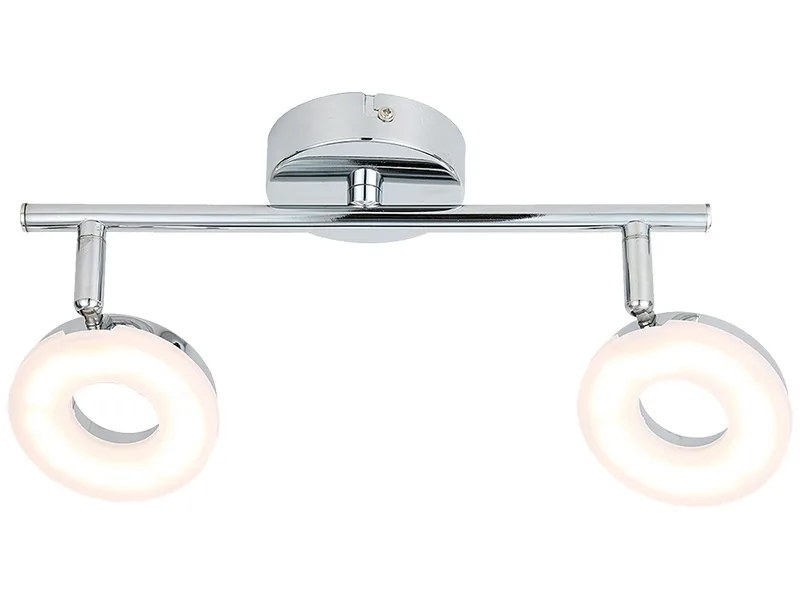 2 Spots LED ROUND 30.5cm 8W silberfarben