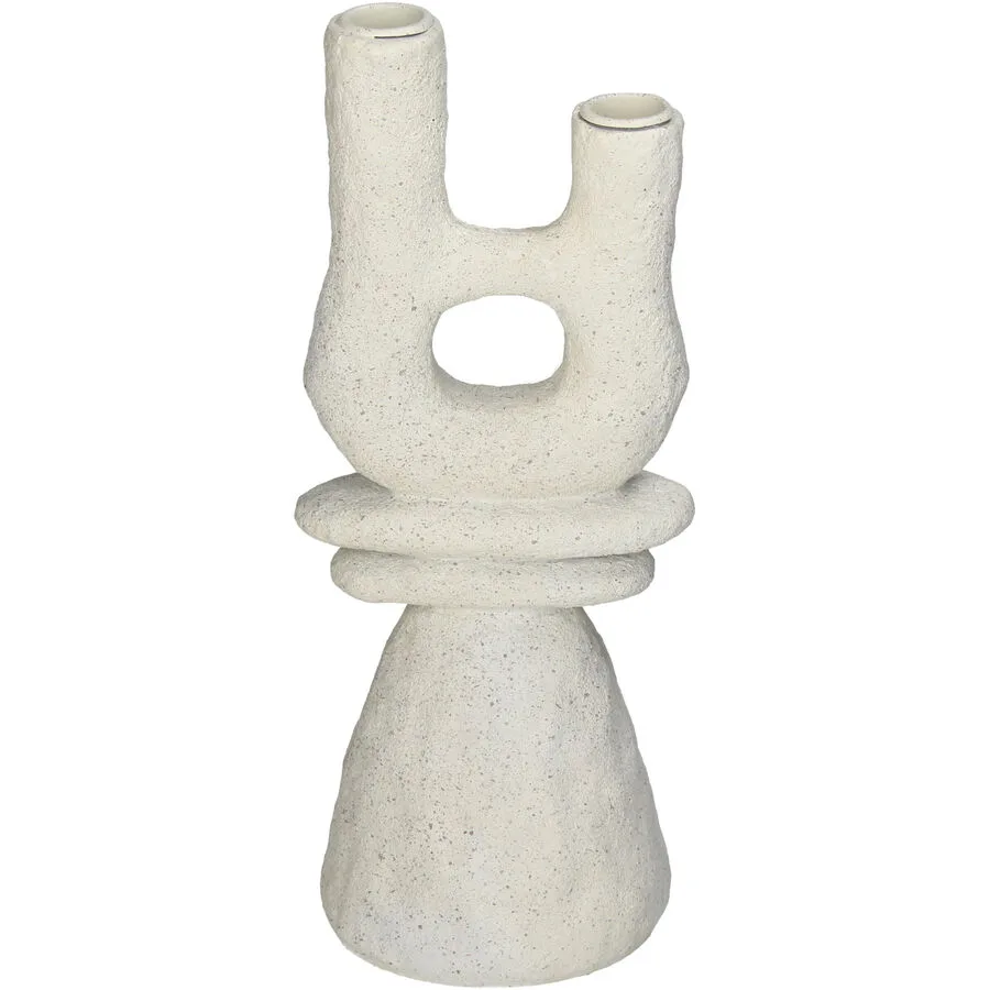 Kerzenständer Kaars weiss Polyresin H 32.2 cm 1