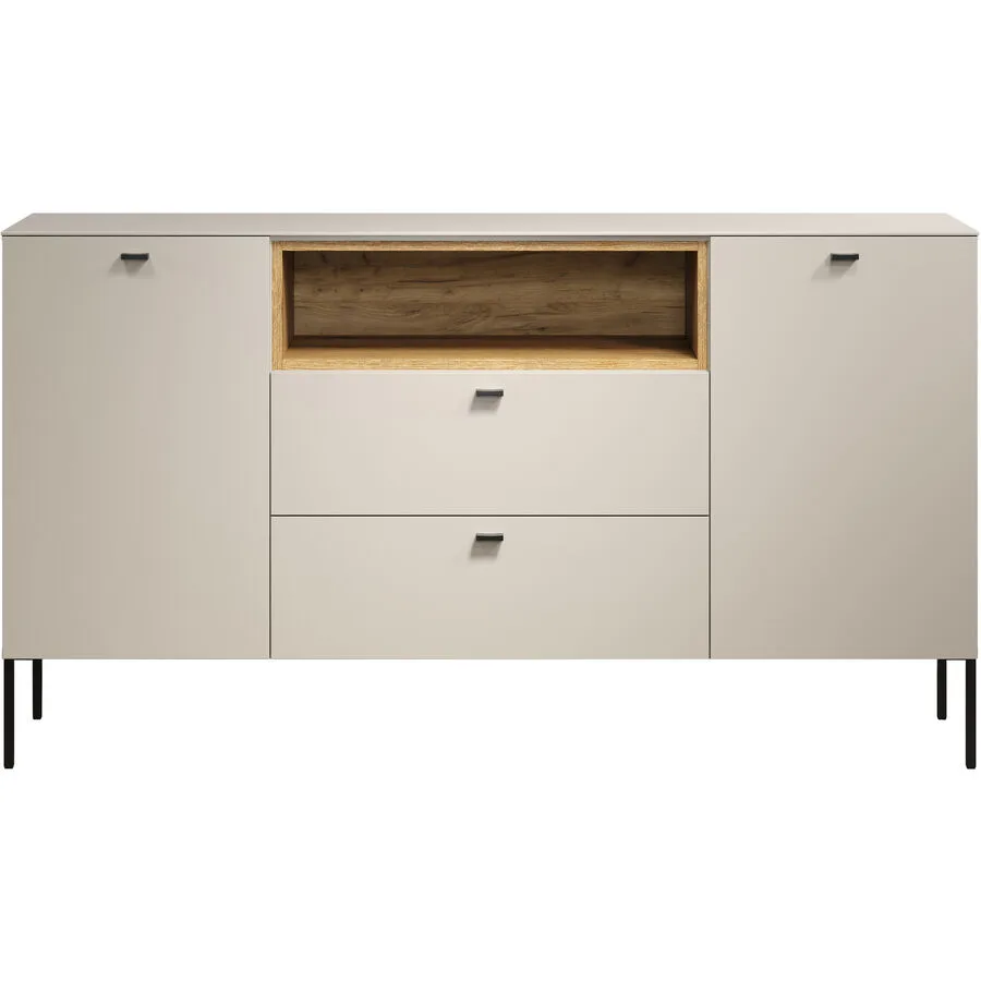Sideboard Hefner graubeige/natur Holzwerkstoff B 154 H 85 cm