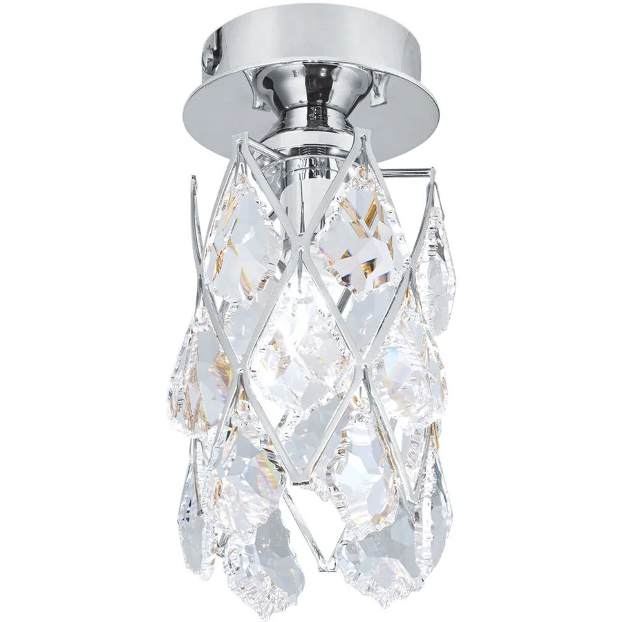 Deckenlampe Rita Grau Stahl 17.5 cm - Farbe: chrom