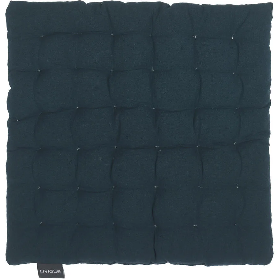 Sitzkissen Monaco blau Baumwolle