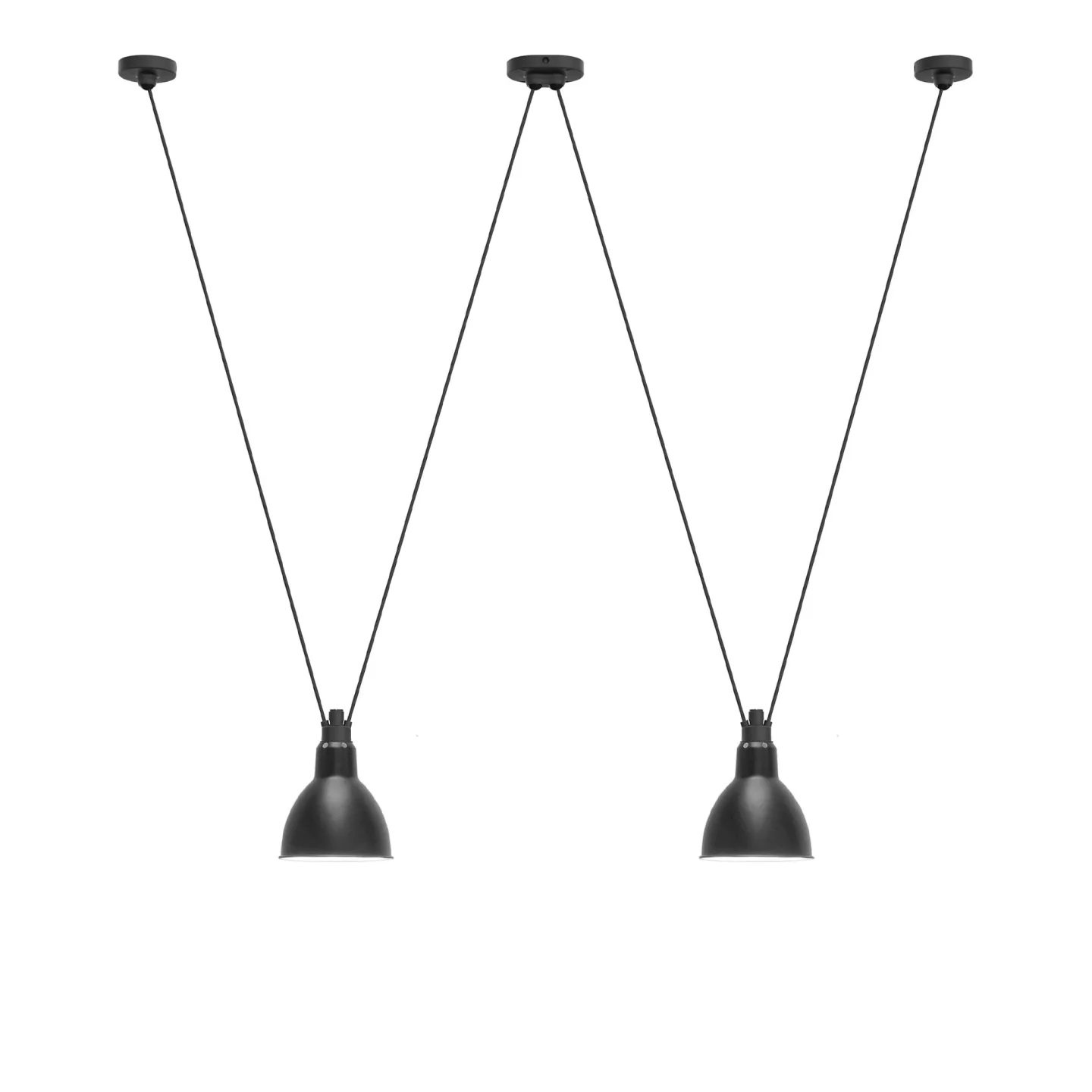 DCWéditions - Les Acrobates De Gras 324 L Round Black - Pendellampor - Bernard-Albin Gras - Svart