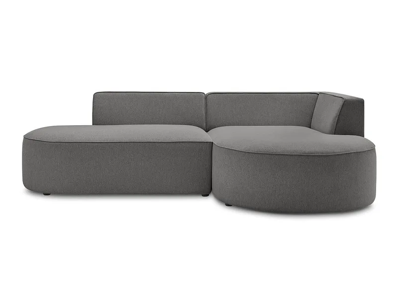 Ecksofa BOBOCHIC ROUSSEAU Stoff chiniert dunkelgrau