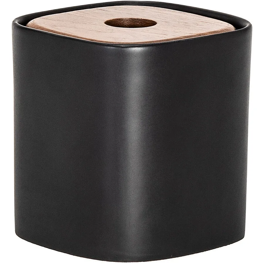 Kosmetikdose Excel schwarz Stein B 10 cm