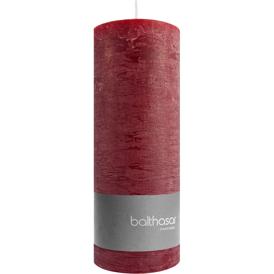 Balthasar Kerze Rustico antikrot H18 cm D7 cm, Brenndauer 85h - Material: Wachs