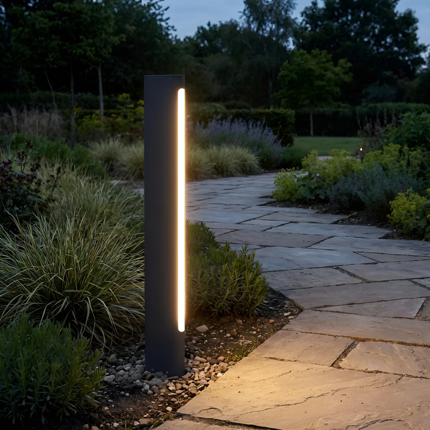 Celiora LED-väglampa, antracit, 3 000 K, 80 cm - Lucande - Terrass - Modern - Aluminium - Vinklad