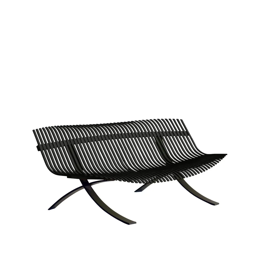 Fermob Charivari bänk Liquorice (svart)