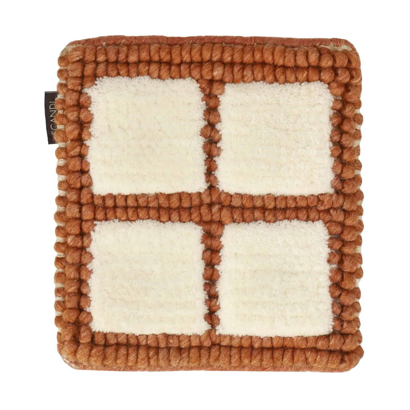 Material Samples Teppichmuster Pasture Wollteppich Naturweiß-rost