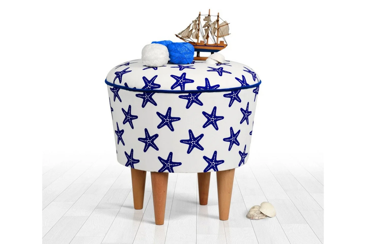 Pradera Sittpuff 42 cm - Blå
