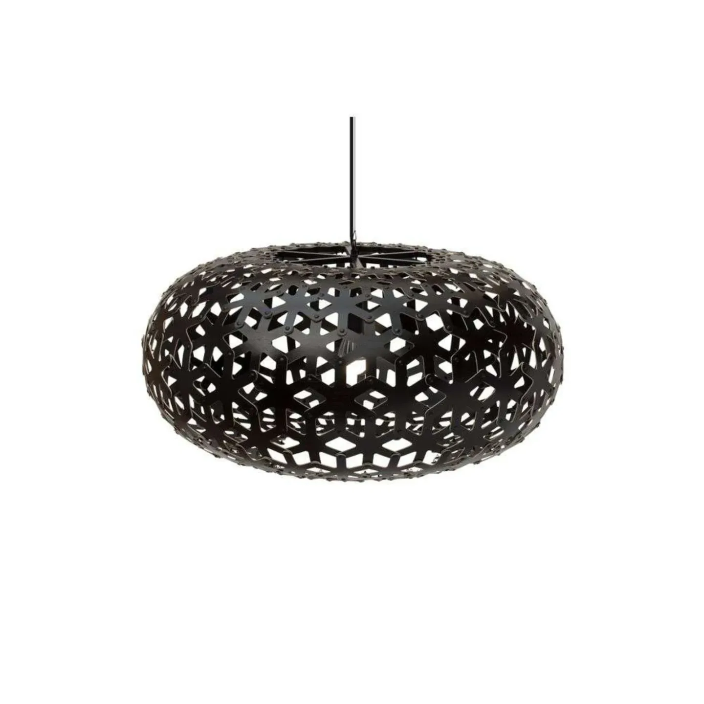 Snowflake Pendelleuchte, Ø 80 cm, schwarz - David Trubridge - Wohnzimmer - Bambus