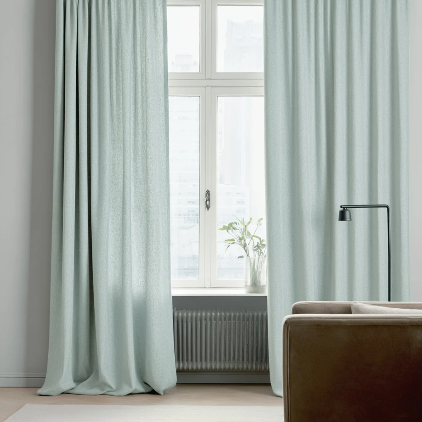 Gardiner - Lingardin Melania (lys turkis) (Størrelse: 140 x 220 cm)