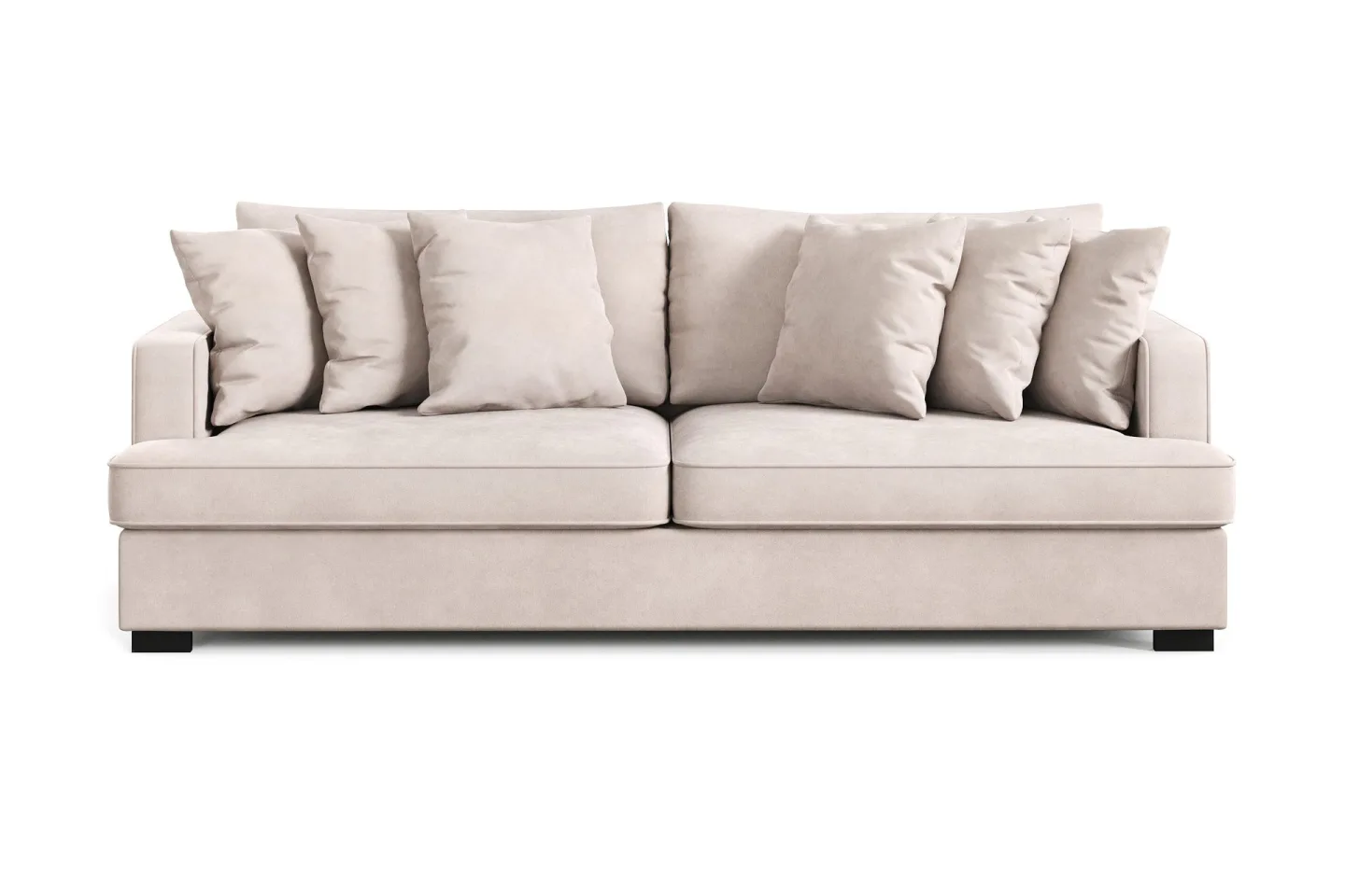 Rossita 4-sits Djup Sammetsoffa - Beige