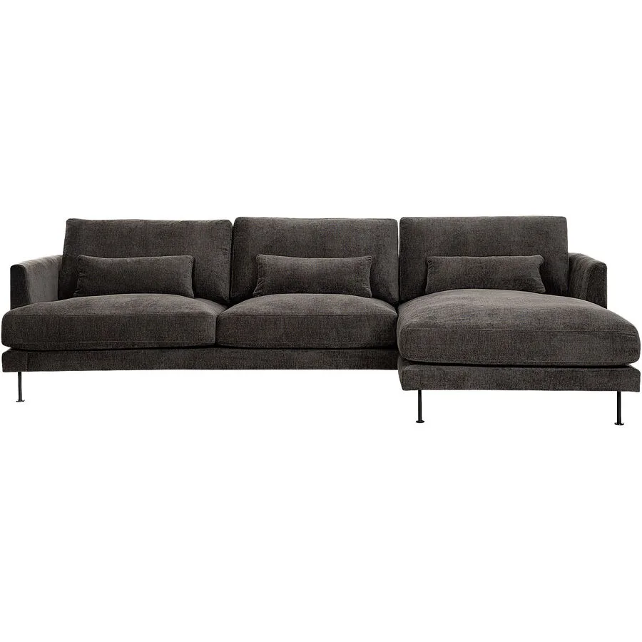 Ecksofa Beau Rechts Stoff Anthrazit B 294 T 165 cm