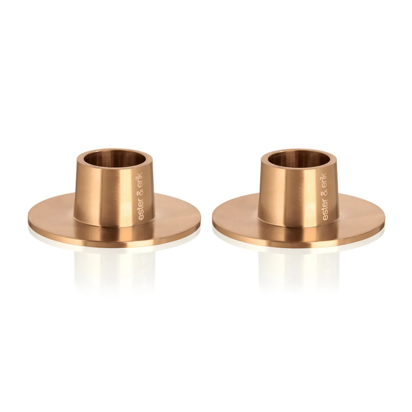ester & erik ester & erik Kerzenhalter matt 2er Pack Rosé Gold