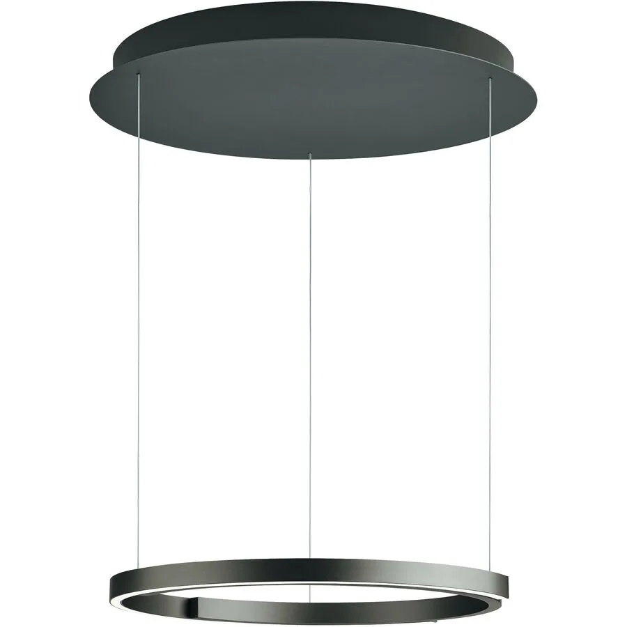 Designer-Pendellampe Bankamp Rings bronze dimmbar D 55 cm - Farbe: Bronze Eloxiert - LED - Lichtfarbe: Extra warmweiss - Helles Neutralweiss -