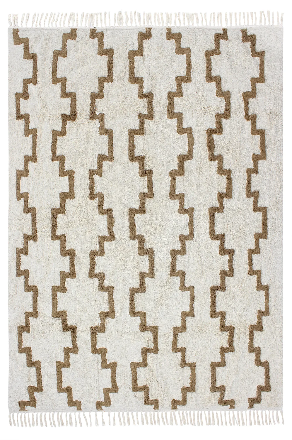 Ryetepper - Arlon Natural Cotton Shaggy (beige) (Størrelse: 200 x 290 cm)