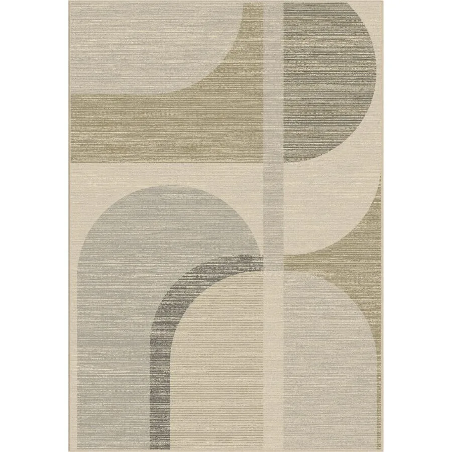 Teppich Lustrous Beige, Grau, Grün Anderes Muster Viskose, Polyester 80 x 150 cm