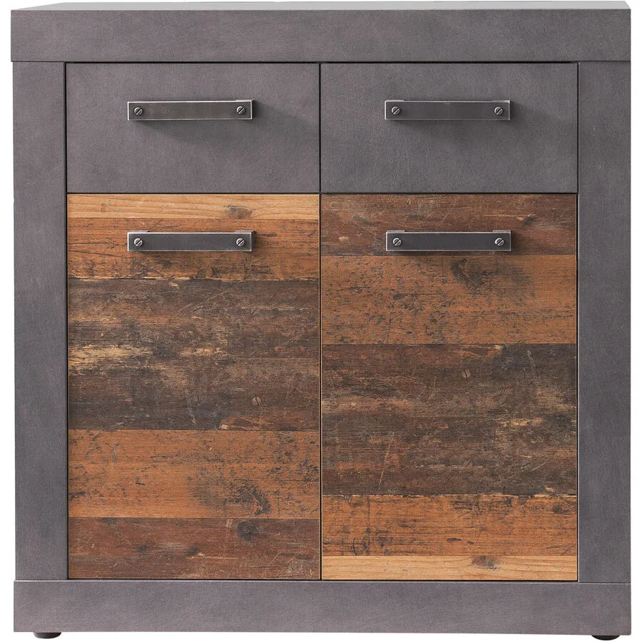 Sideboard Justice graphit/natur Holzwerkstoff B 82 H 86 cm