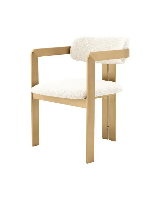 Donato spisestol bouclé cream