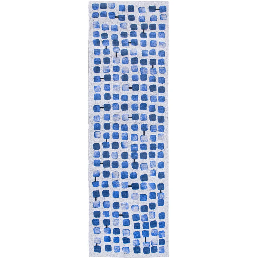 Teppich Cobblestone Blau Polyester 80 cm 250 cm