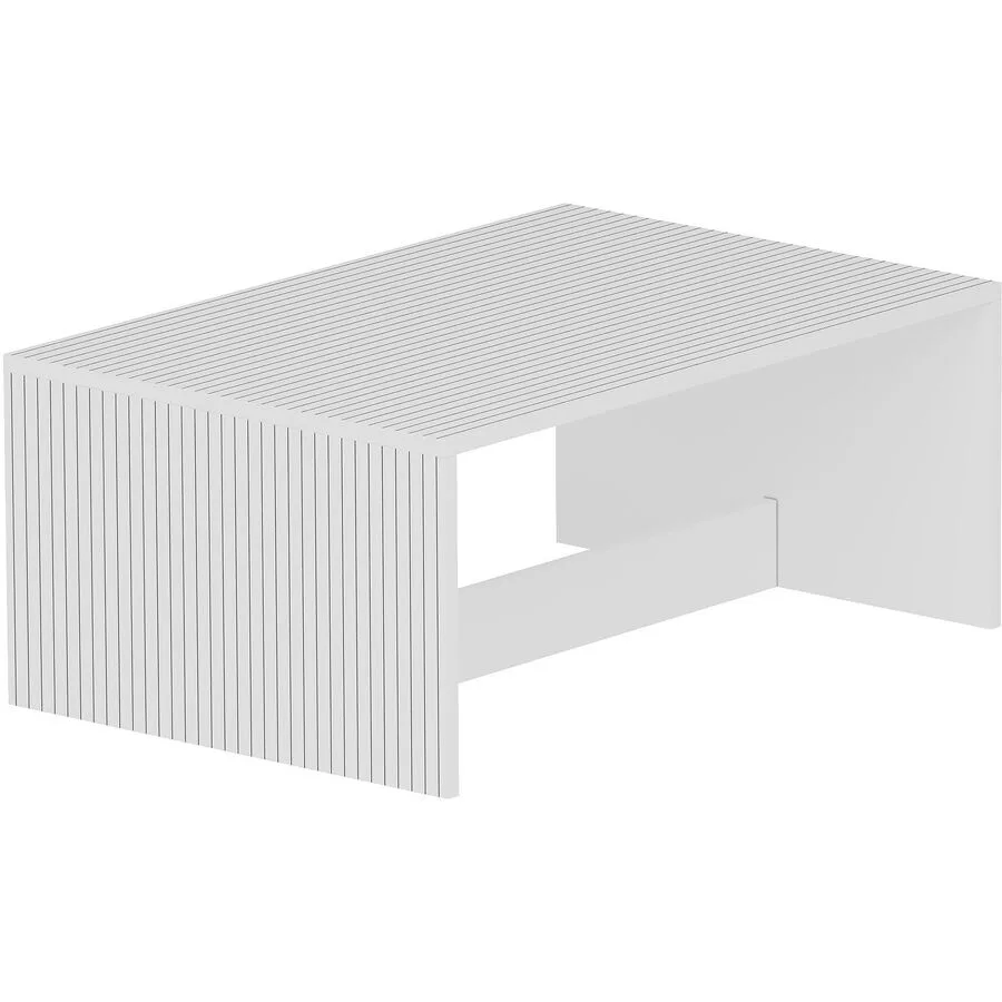 Salontisch Georis Weiß 100% Melaminbeschichtete Kiefer B 90 T 60 cm - Farbe: Weiss